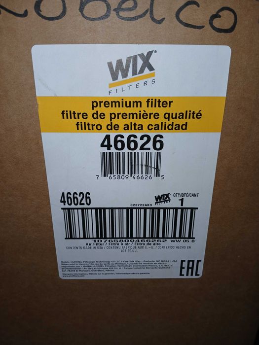 Zestaw filtrów do koparki Kobelco