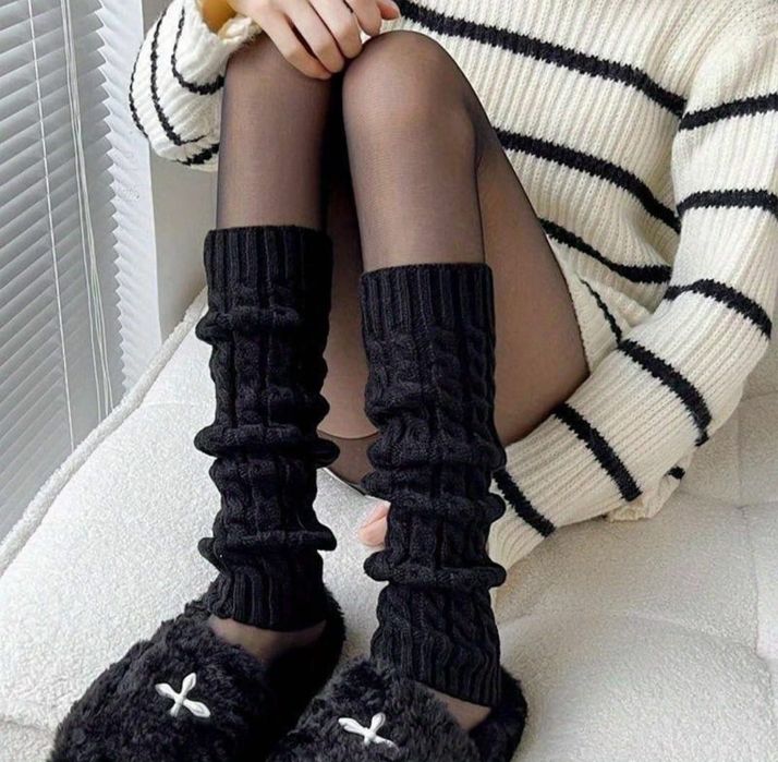 Ciepłe damskie podkolanówki