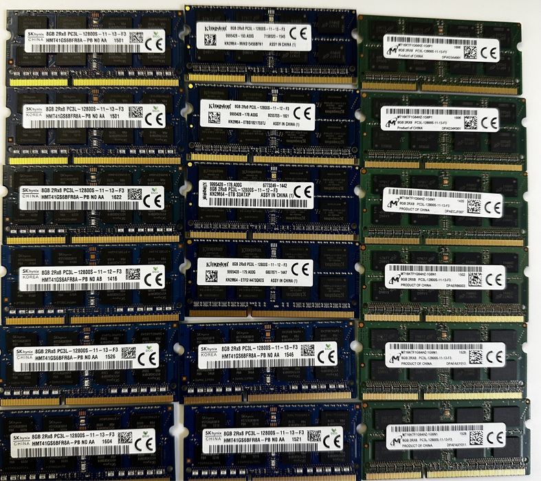 Оперативна пам'ять для ноутбука DDR3 8gb PC3-12800s 1600mhz sodimm