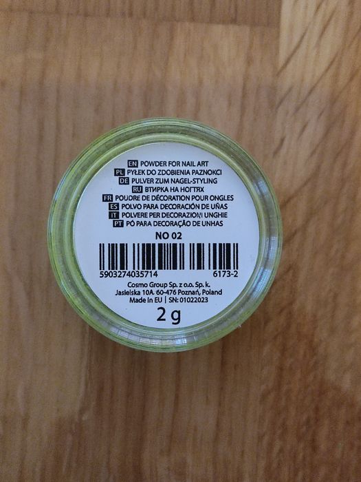 Nowy pyłek do paznokci neonail smoky effect 02 żółty manicure