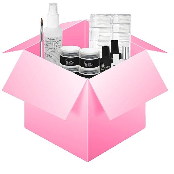 Świąteczny starter / zestaw akrylowy Profi 15-pak szybkoschnący róż cu