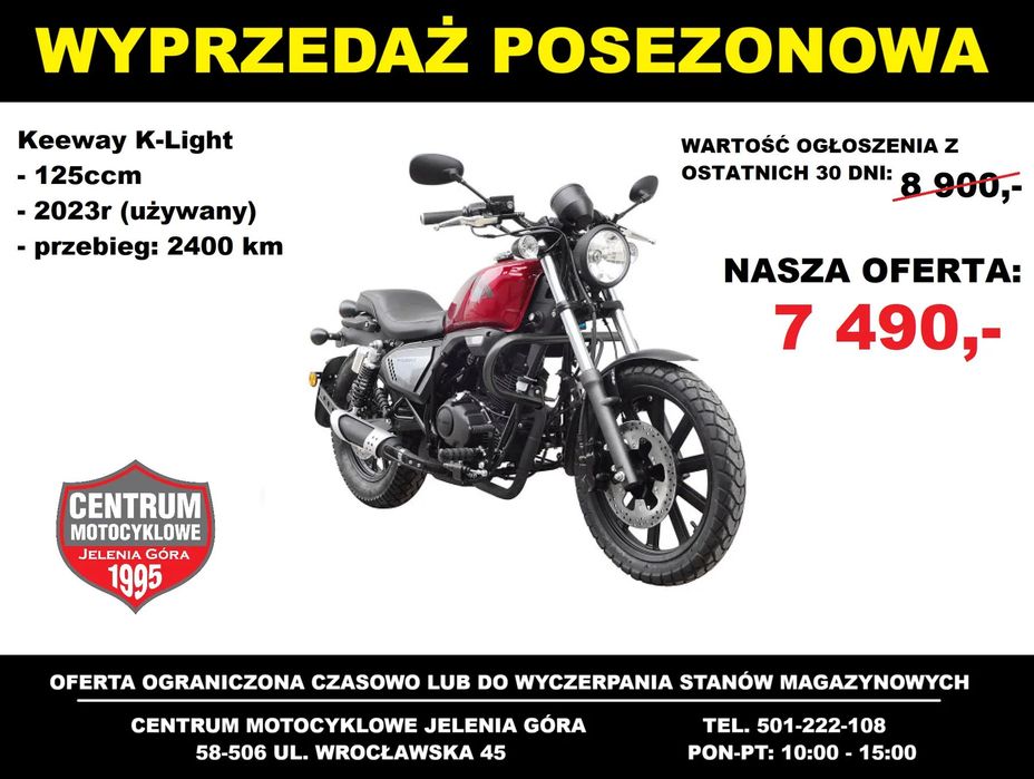 Keeway Superlight K-LIGHT - lekki i zgrabny choperek