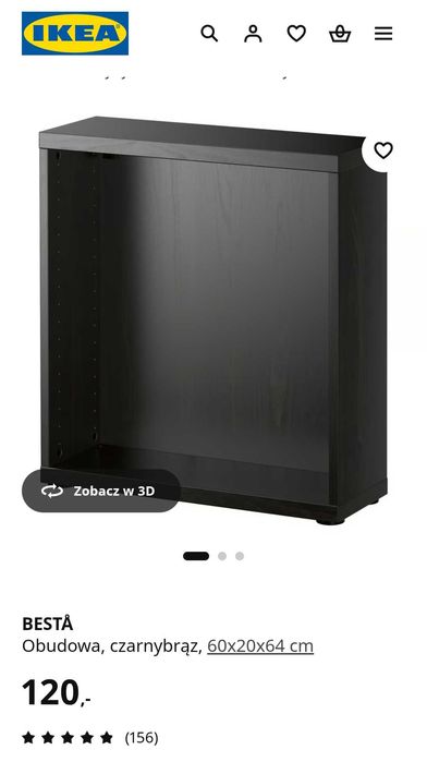 Zestaw dwóch witryn IKEA Besta