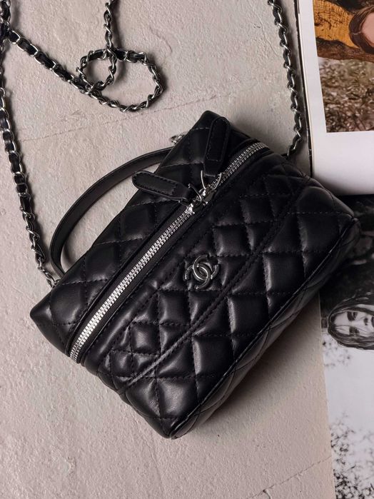Сумка Chanel LP 26 Vanity mini через плечо деним розовая