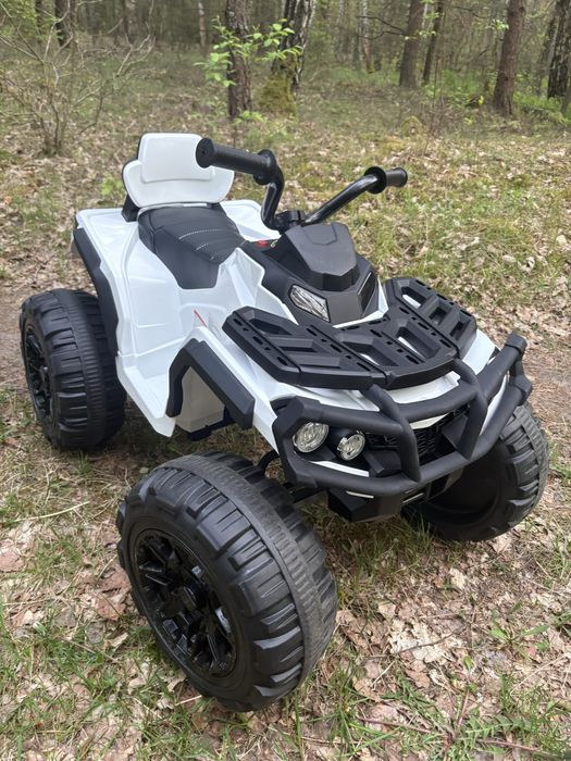 Quad Elektryczny Dla Dzieci ATV Biały Na Akumulator