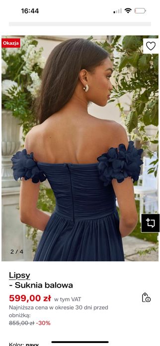 Sukienka maxi granatowa