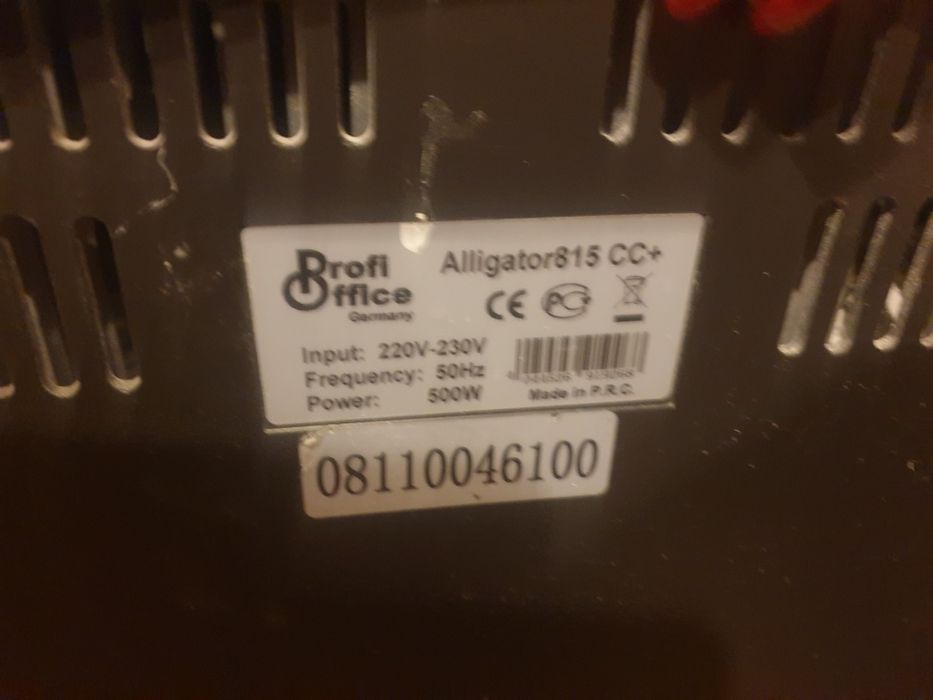 Duża Niszczarka Alligator 815 CV Plus do dokumentów kart i CD