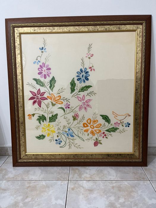 Quadro Ponto pé de flor