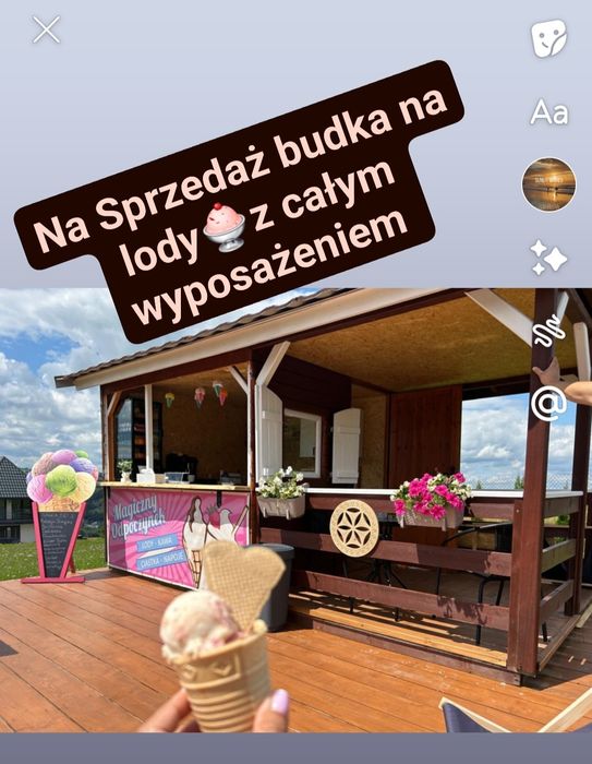 Budka na lody z pełnym wyposażeniem