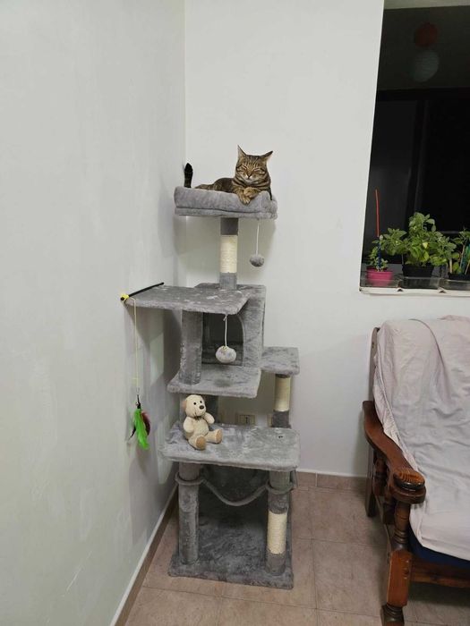 Drapak dla kota Wysoki duży drapak dla kota domek legowisko 143cm NOWY