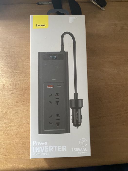 Автомобільний інвертор Baseus 150w(220v