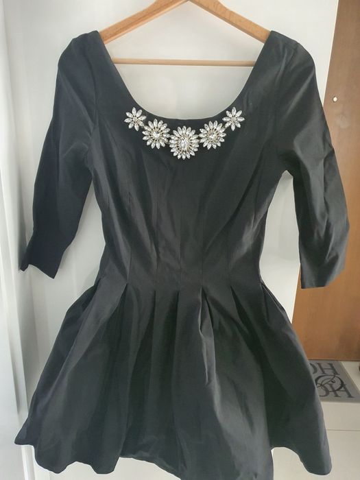 Sukienka m/l czarna okazja sylwester impreza wesele studniówka