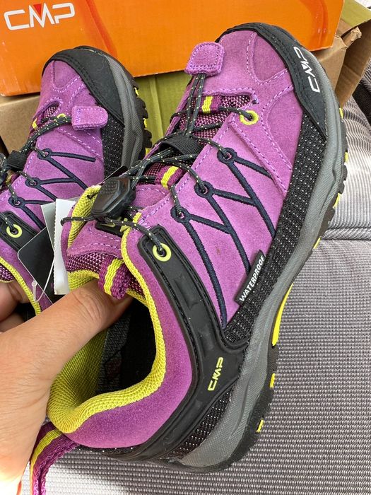 Trekkingi skórzane CMP niskie goratex roz 30/19,5 cm fioletowe