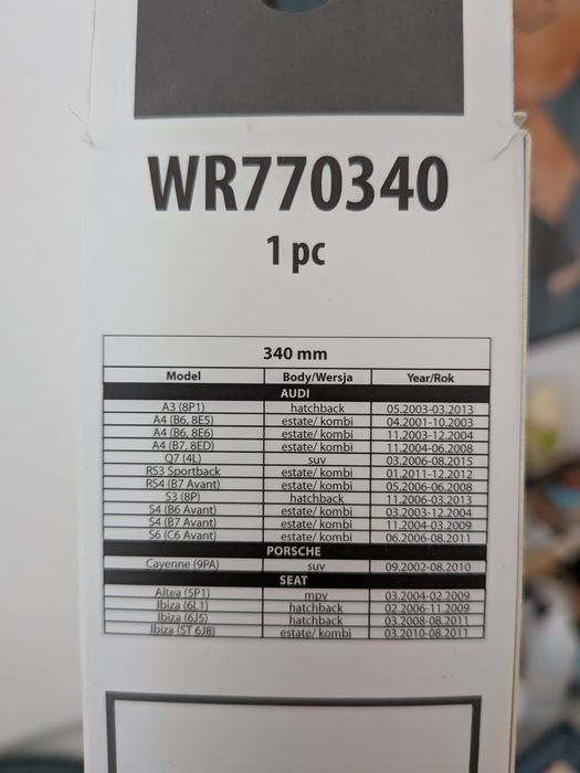 Wycieraczka tylna OXIMO Audi Seat