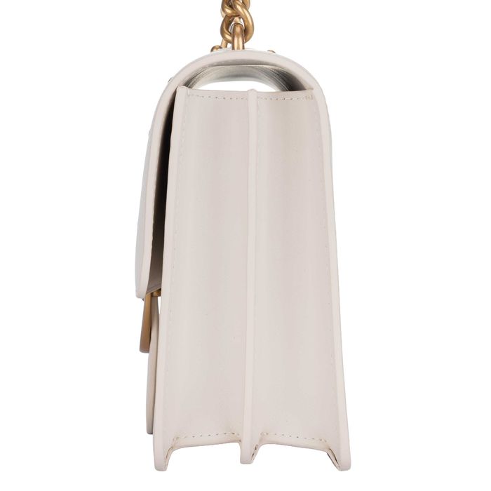 PINKO damska torebka listonoszka Love one Classic Icon biała/ecru