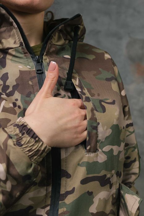 Військова форма жіноча утеплена на флісі камуфляж мультикам.