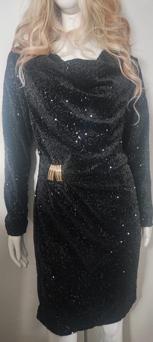 Suknia wieczorowa cekiny M/L