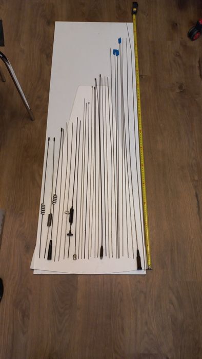 Antena bazowa cb stacjonarna jedna druga fali z kablem grubym 19m
