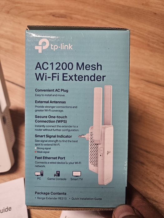 Wzmacniacz sygnału WiFi Tp-Link RE315 Mesh AC 1200 2,4GHz oraz 5GHz