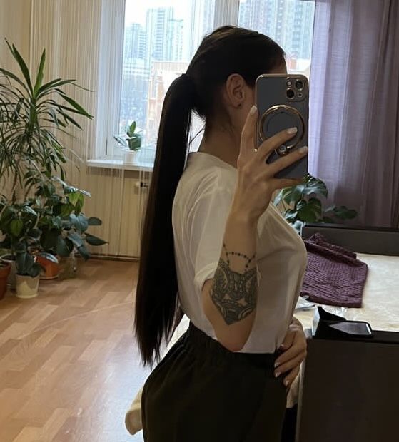 Штучне волосся, хвіст 60 см