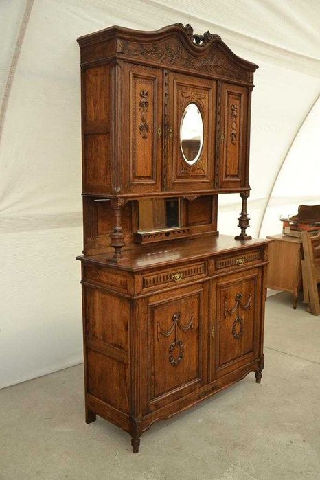 kredens dębowy secesja