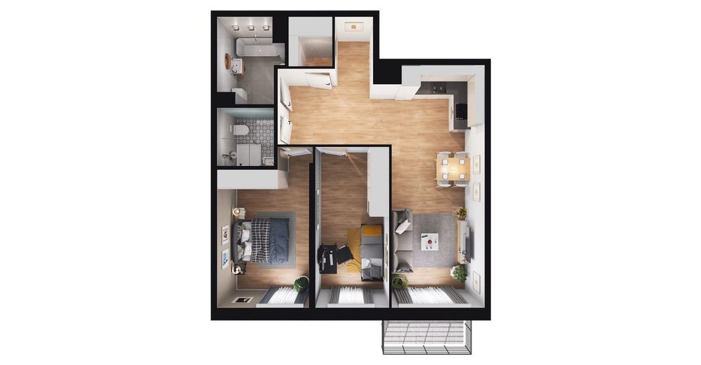 3-pokojowe mieszkanie 69m2 + balkon