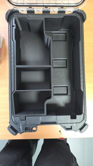 Molde para caixa milwaukee packout para m18 multijuncoes