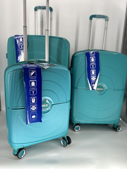 Nowy zestaw walizek 3w1 polipropylen pp4/pp5