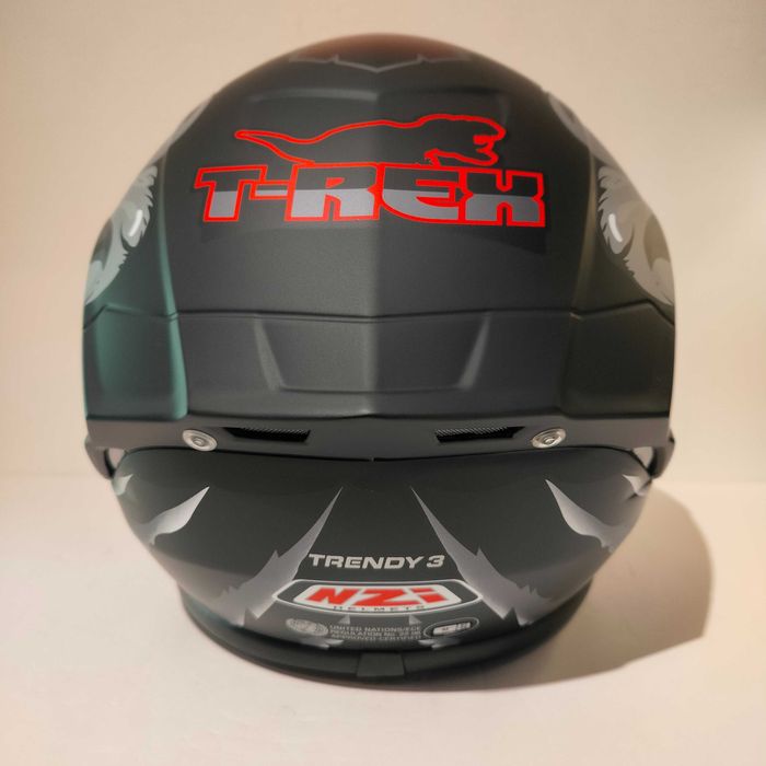 Capacete NZi T-rex c/viseira escura+transparente mota novo