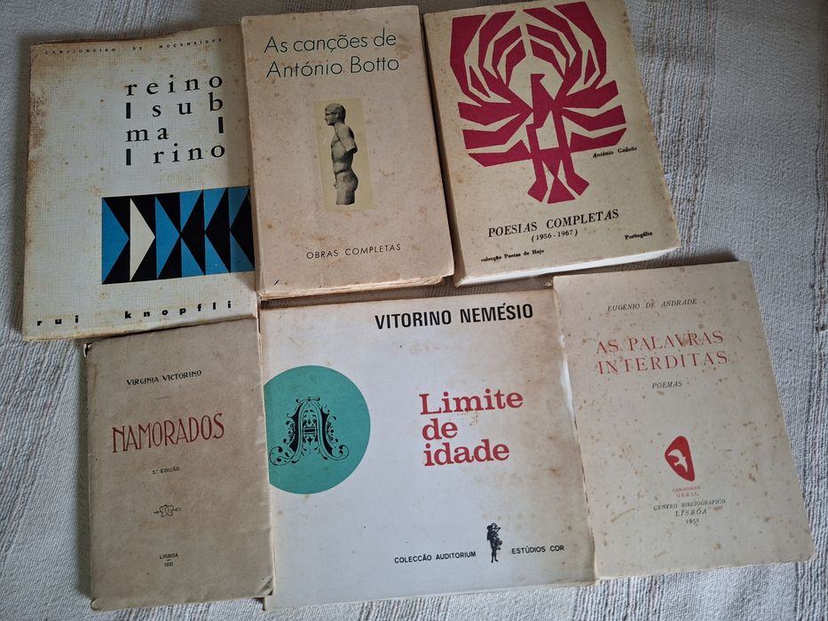 Poesia portuguesa primeiras edições conjunto barato