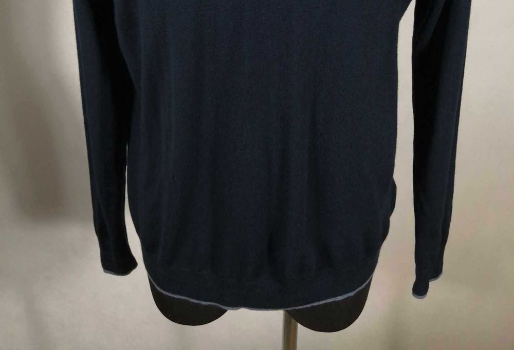 SAVILE Row Company London Pure Merino Sweter Męski XL Wełna 100% Super Stan