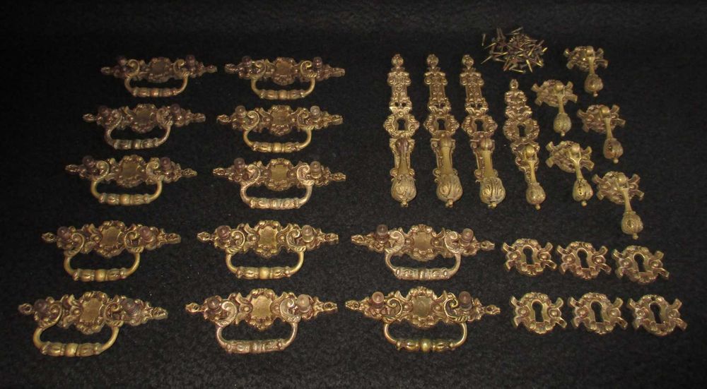 Ferragens Antigas para Mobiliário Latão/Bronze Maciço Estilo D. João V
