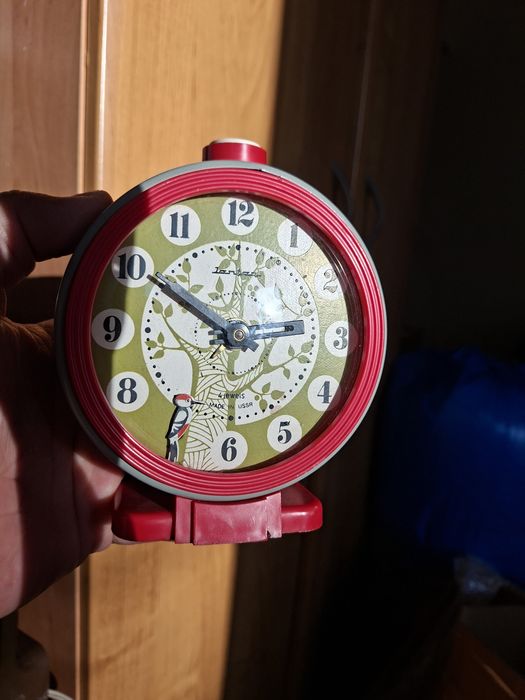 Unikat Stary budzik zsrr JANTAR Dzięcioł 1968 rok USSR prl Sprawny