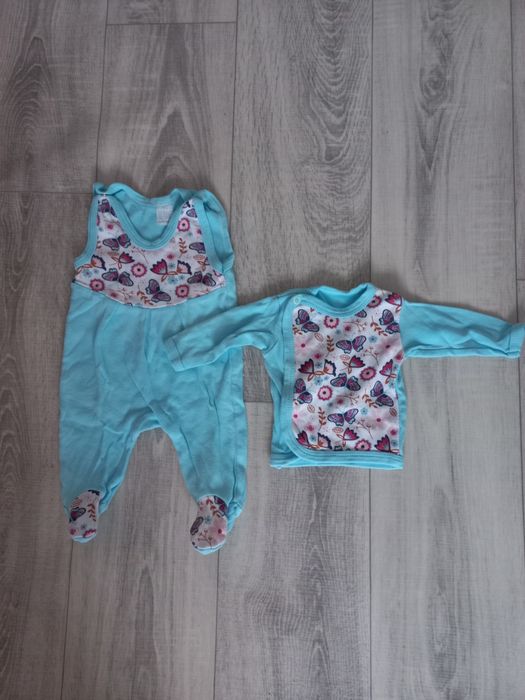 Zestaw piżamek pajacyków dla dziewczynki rozmiar 50 56 62