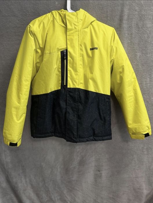 Kurtka narciarska BRUGI czarno-żółta