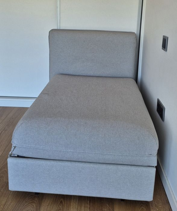 Sofá-Cama IKEA VALLENTUNA Cinza Claro | Como Novo