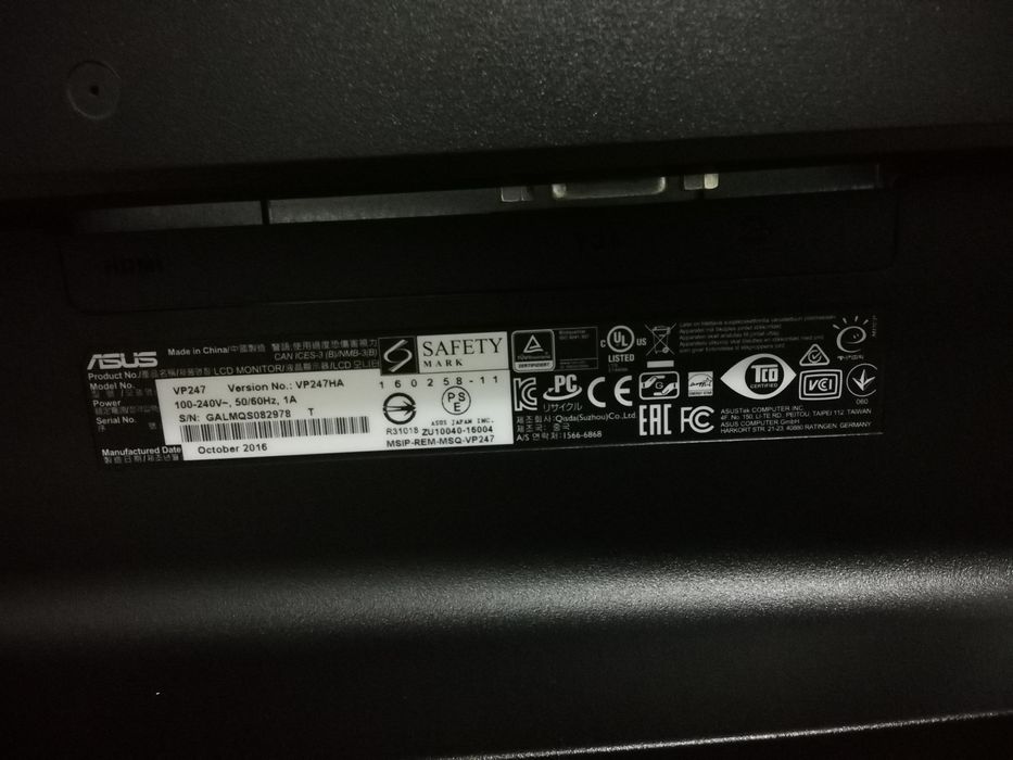Monitor ASUS VP247HA