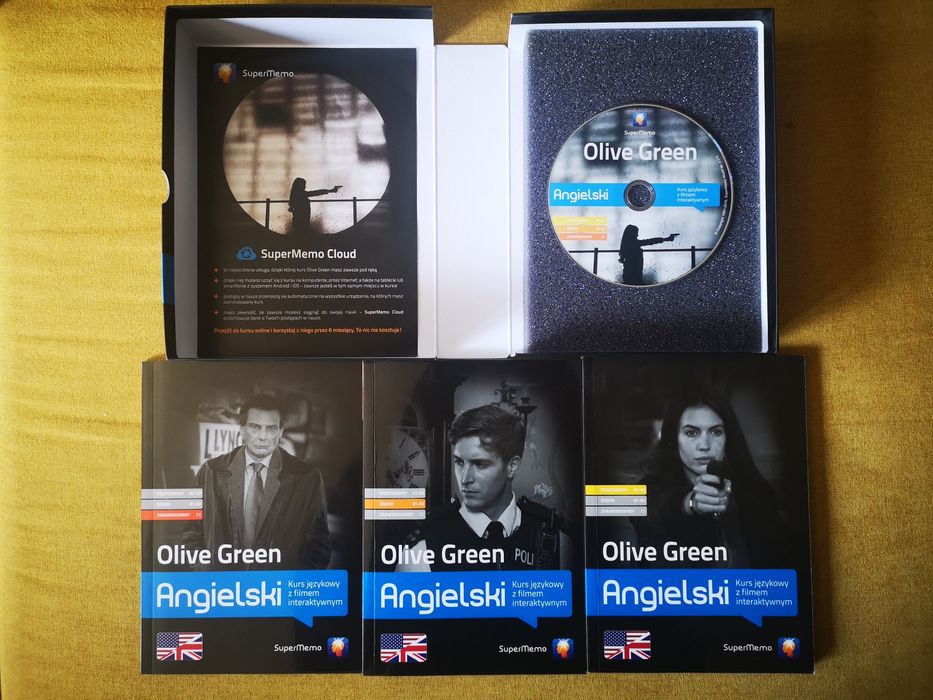 SuperMemo Olive Green Angielski kurs z filmem interaktywnym A1-C1
