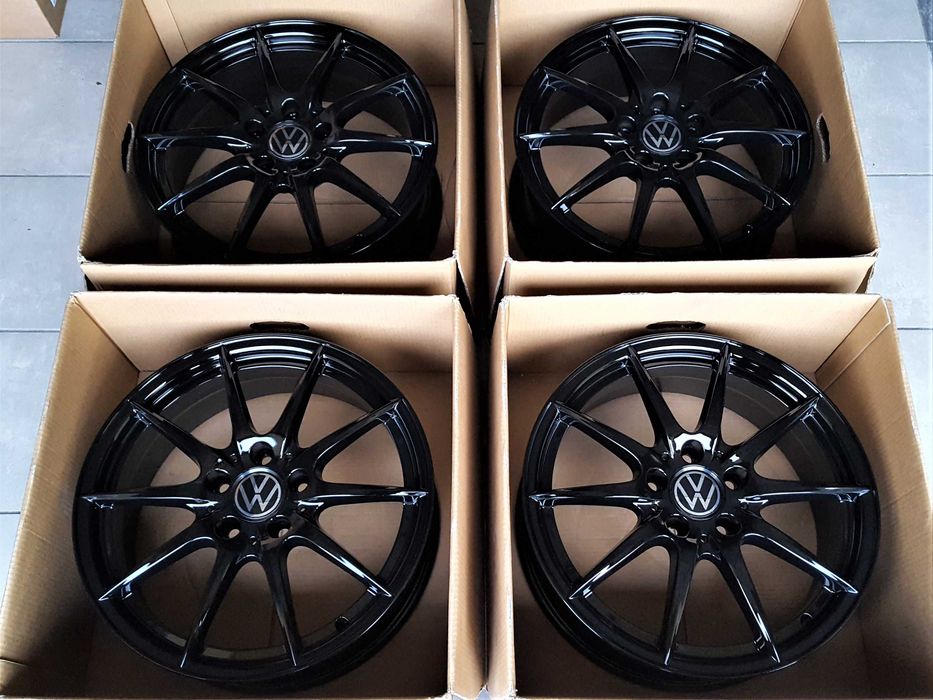Alufelgi 17 5x112 VW Golf Passat Touran Jetta Caddy T-Roc Czarne 256#