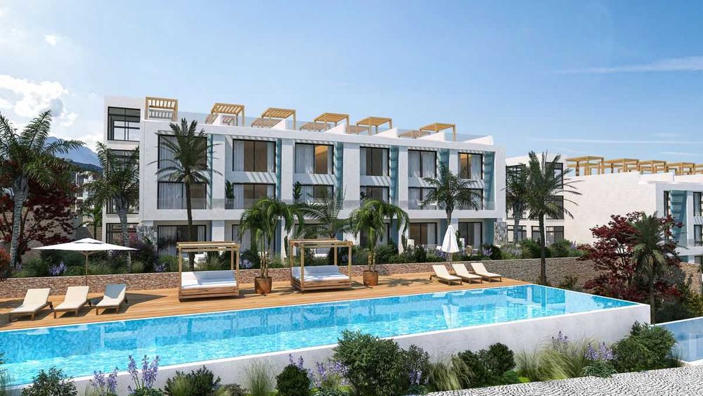 недвижимость у моря на Северном кипре/пентхаусы/таунхаусы/дуплексы