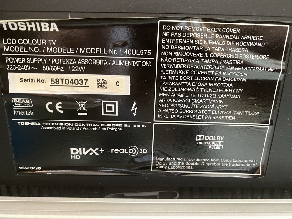 Телевізор Toshiba 40