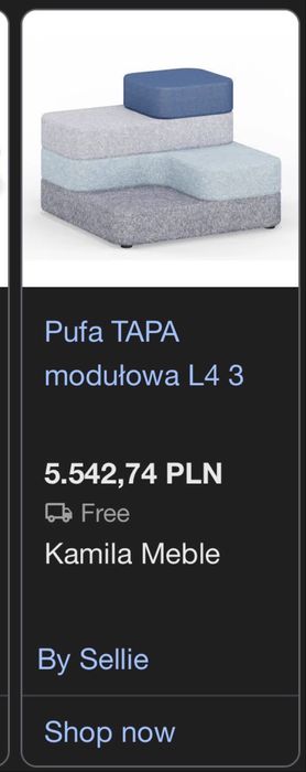 Pufa Tapa Modułowa
