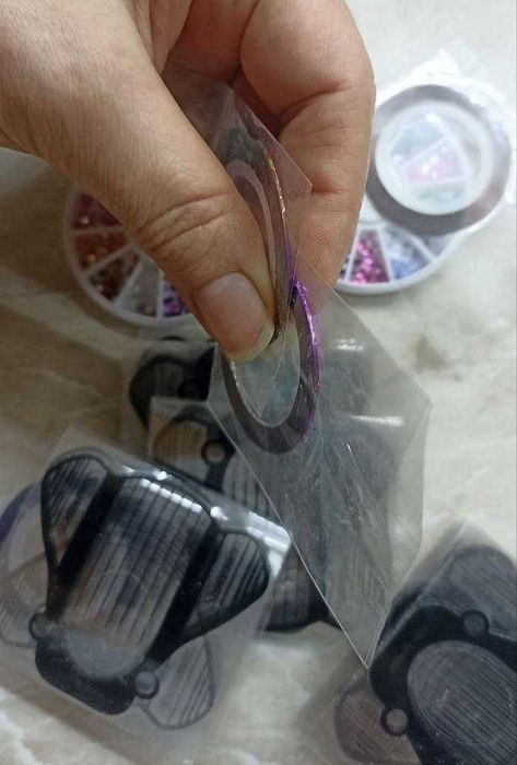 Прикраси для нігтів стрази мухи лента стрічка