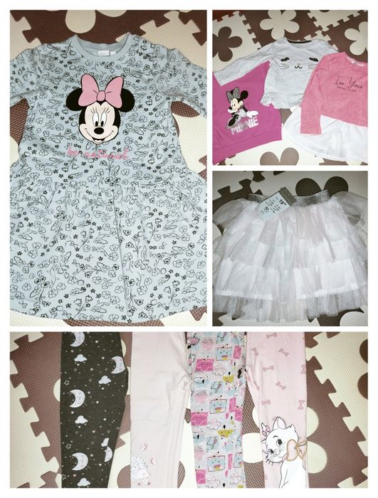 Paczka paka sukienka spódnica getry bluzki 92cm