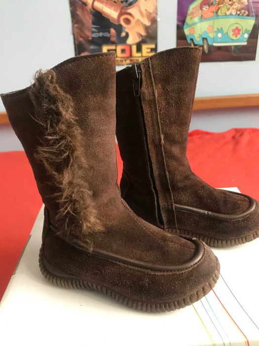 Buty zimowe skóra oficerki kozaki r 24