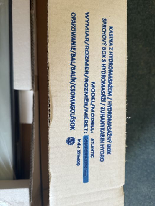 Panel kabiny z hydromasazem atlantic