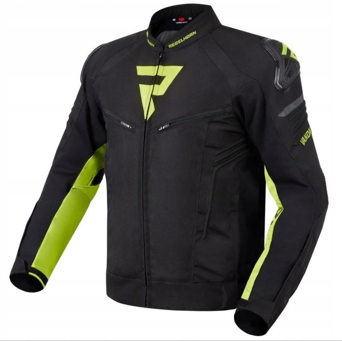 Kurtka motocyklowa tekstylna REBELHORN VANDAL BLACK/FLUO rozmiar M nieużywana