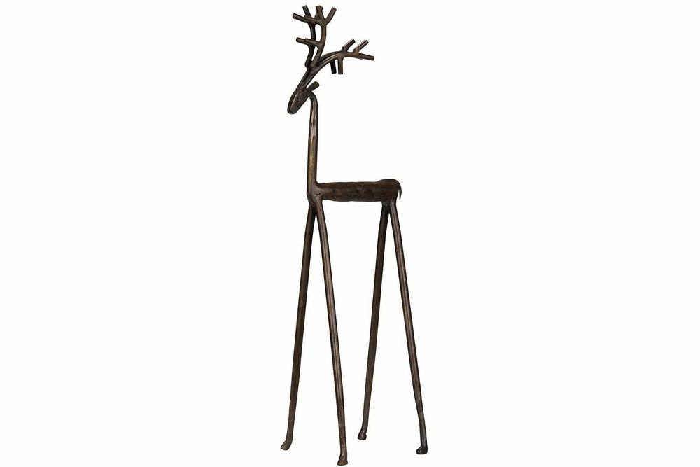 Renifer metalowy brązowy h55cm. 2457
