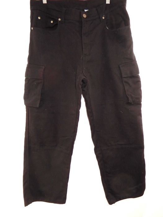 Spodnie jeansowe dżinsowe czarne cargo motocyklowe Texped 38/30 54