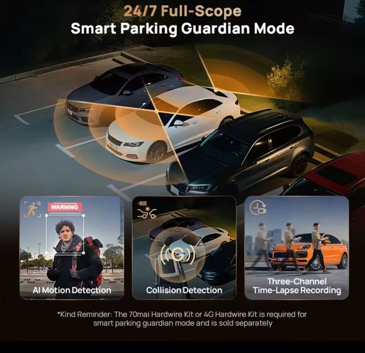 Видеорегистратор 70mai T800 + RC24 + SD 128Gb